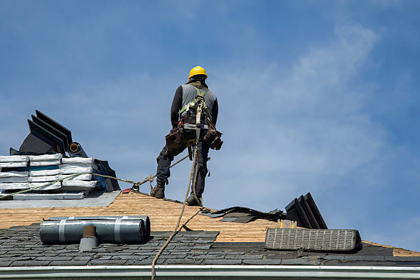 Professional Flat Roof Repair technician working in Roberta, GA